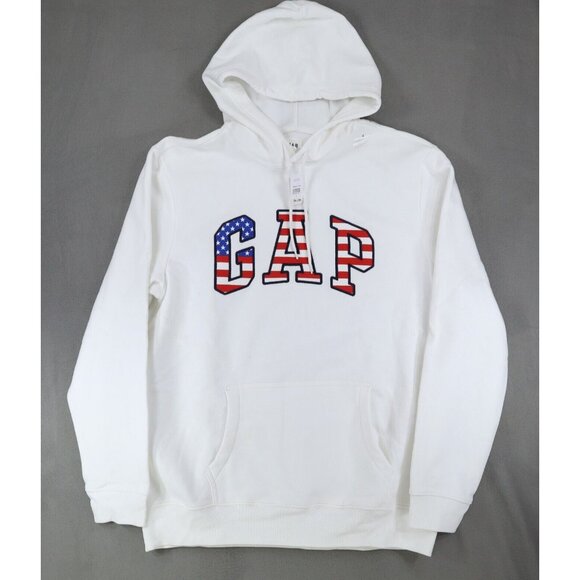 GAP Other - GAP Hoodie Men's L Hoodie Embroidered‎ USA Red White Blue American Flag